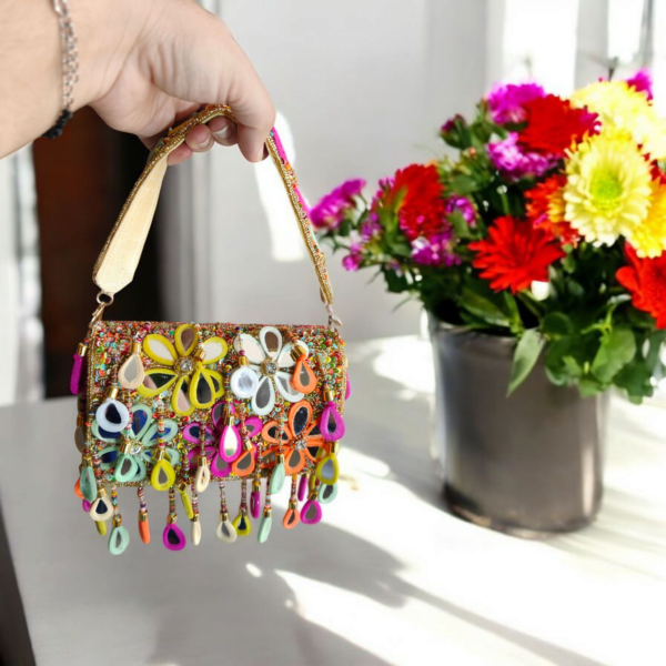 Multicolour Flower Drop Bag