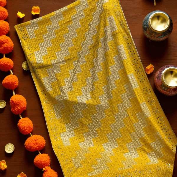 Yellow Phulkari Dupatta