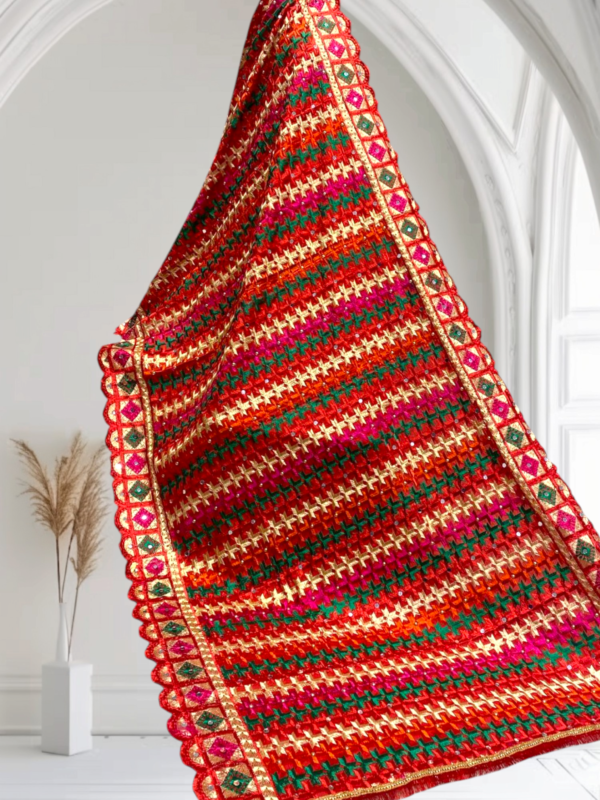 Multicolour Phulkari Dupatta