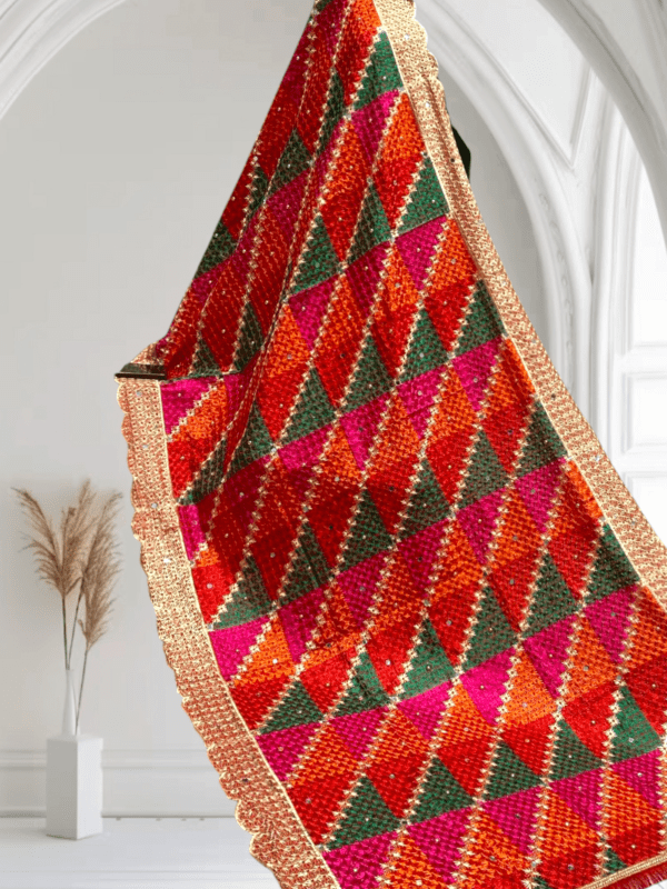 Multicolour Phulkari Dupatta