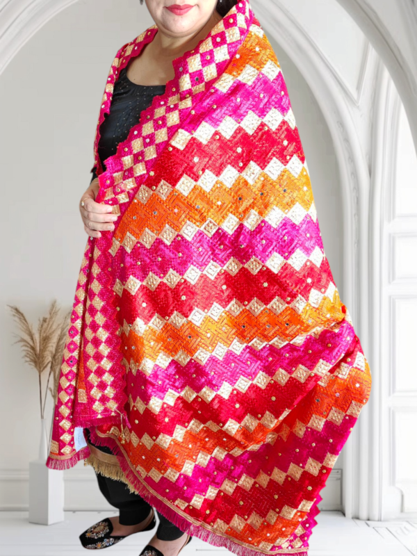 Multishade Phulkari Dupatta