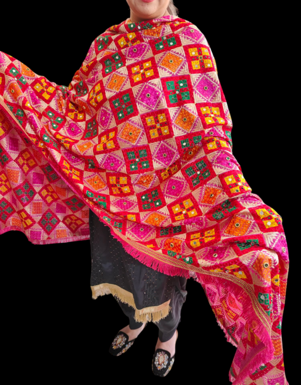 Multishade Phulkari Dupatta